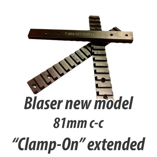 Blaser "Clamp On EXTENDED" - montage skinne - Picatinny/Stanag Rail 81mm hulafstand